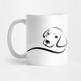 Puppy Labrador Retriever Black and White Mug